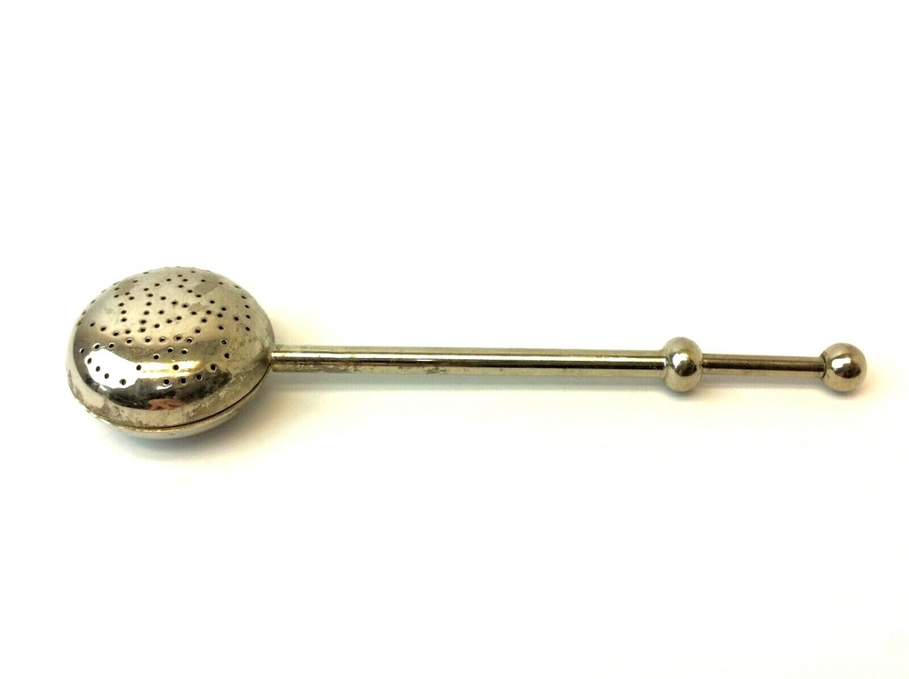 Antique Old Spring Action Tea Seeper Spoon Infuser Steeper Kitchenware