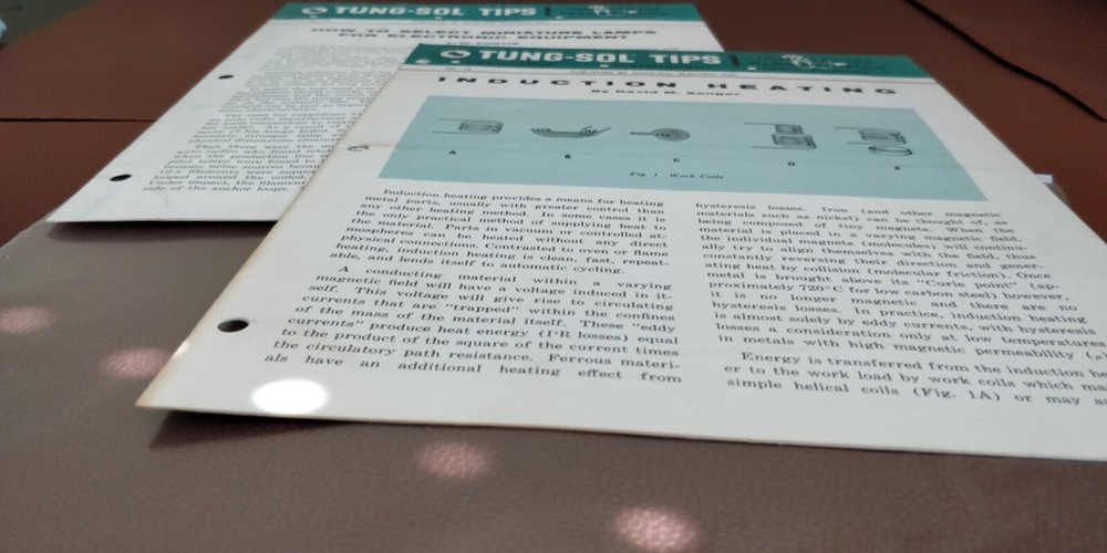 1950's TUNG SOL TIPS ~ 2 issues #18 + #19 ~ Bulletin Industrial Electronics