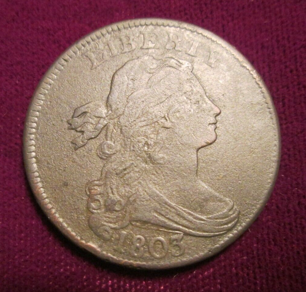 1803 Large Cent, Small Date and Fraction