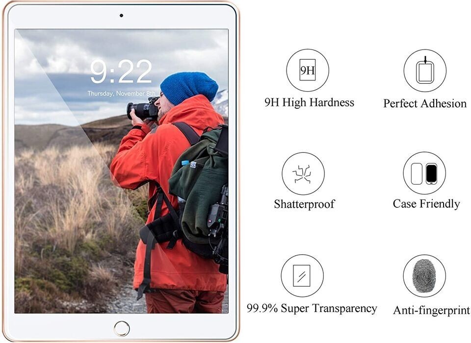 (3 Pack) Glass Screen Protector for iPad 10th Generation (10.9 inch 2022 models)