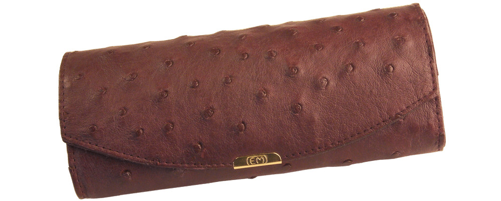 Eyeglass Case Ostrich Leather