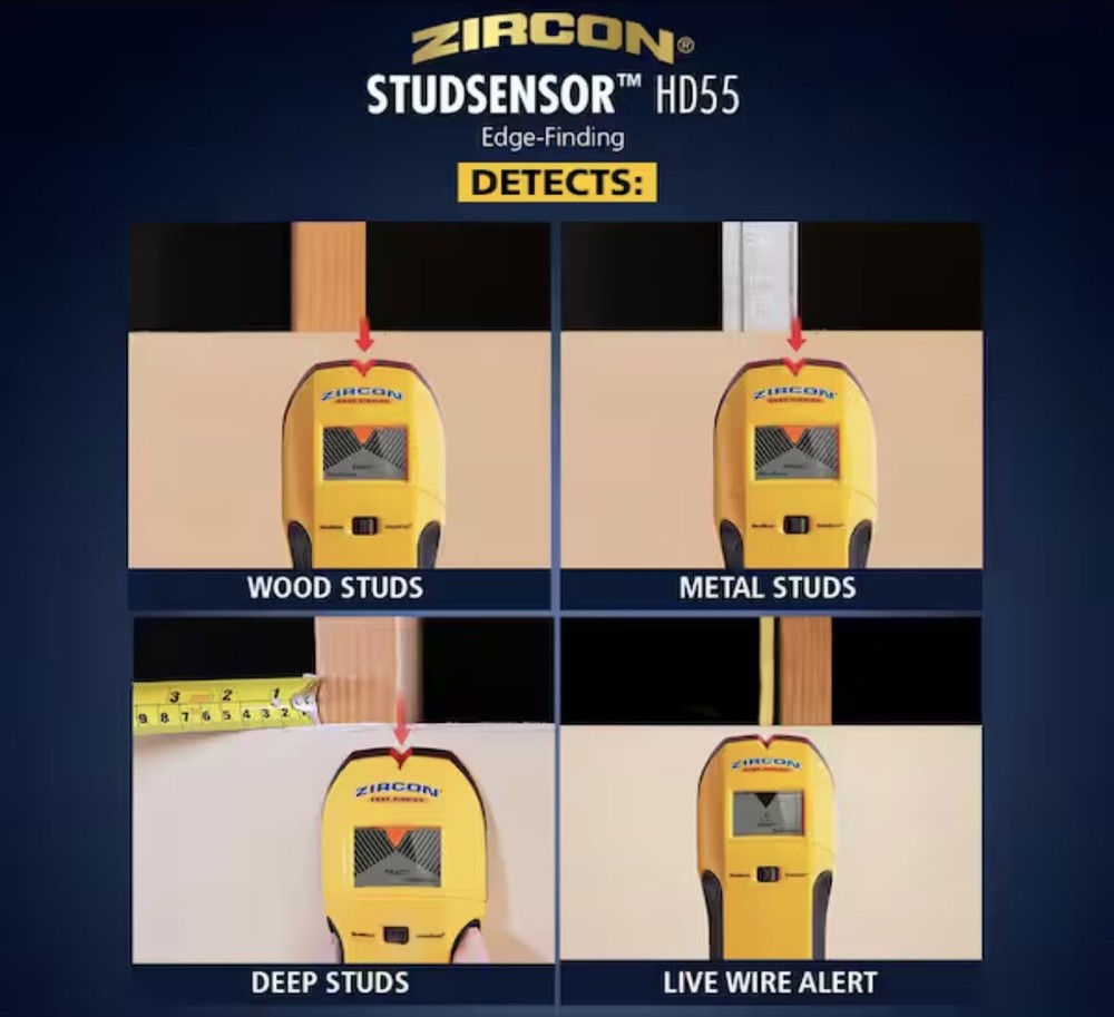 Zircon StudSensor HD55 Deep Scan Stud Finder