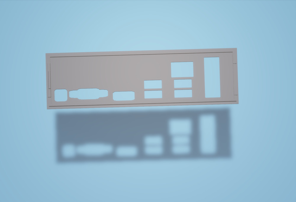 HP 270 I/O Shield, 3D Printed, IO Backplate