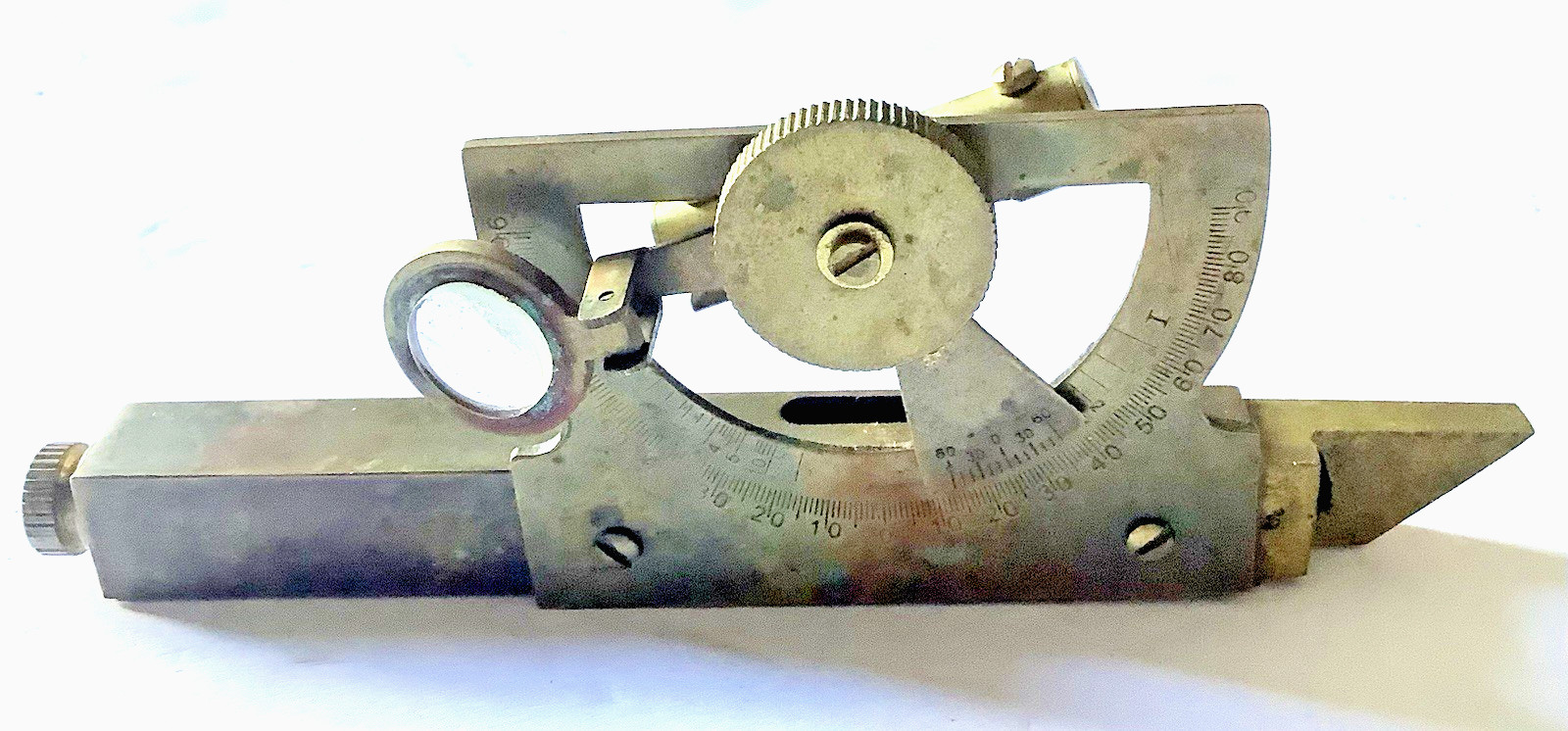 1900’s Antique CLINOMETER Surveyor Tool Brass Ross London