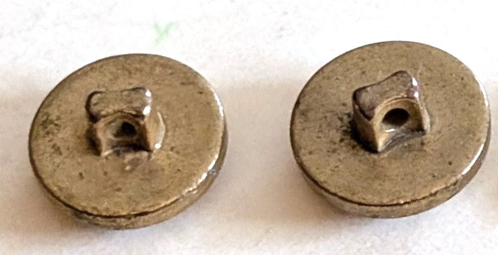2 British Military Brass (or bronze) Buttons - I think WWII era.