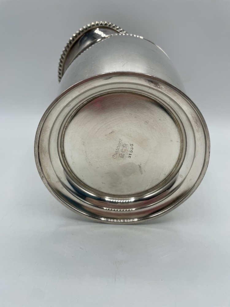 Crescent Silver Plated Designer Tableware Handle Water Pitcher Vintage Bs306