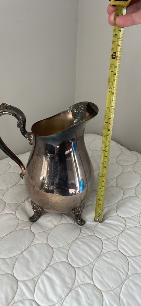 International Silver 9" SILVER PLATE WATER PITCHER