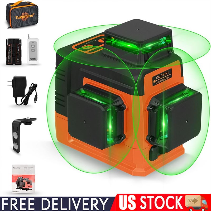 12 Lines Laser Level Self Leveling Green Cross Line for Construction