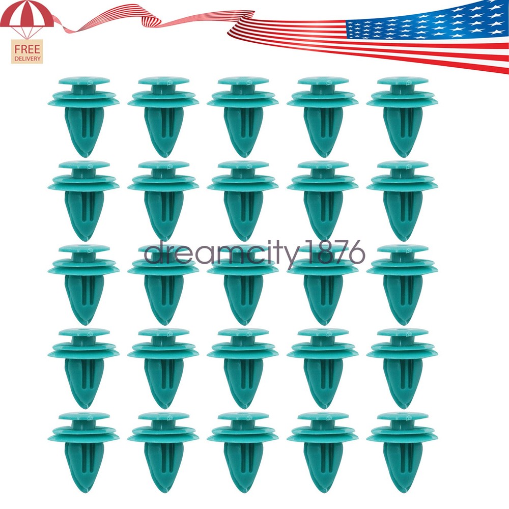 25X Fastener Hole Door Trim Panel Plastic Clips Rivets Retainer 9mm For Toyota