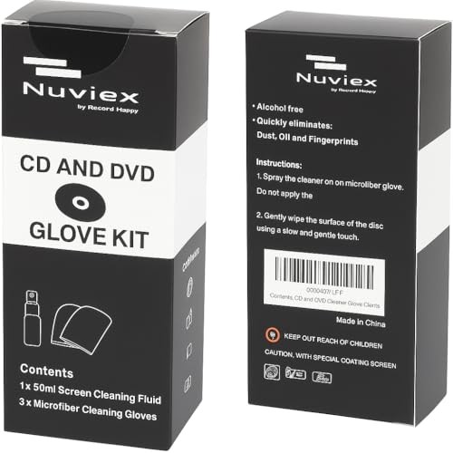CD DVD Disc Cleaner Kit – Includes Cleaning Solution, Microfiber Anti-Static