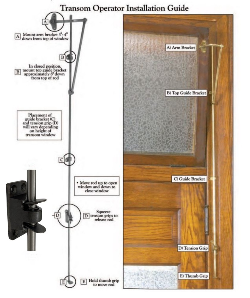 Transom Window Door Hardware Antique Replica