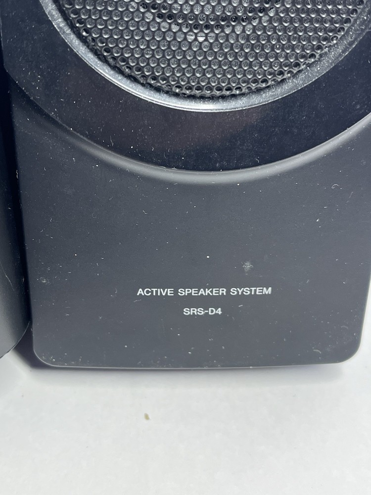 Sony Speakers SRS-D4 Computer 2.1 Sound Active System & Subwoofer Tested Working