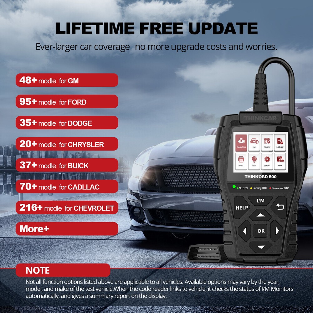 ThinkOBD 500 OBD2 Scanner Vehicle Code Reader Check Engine Diagnostic Tool