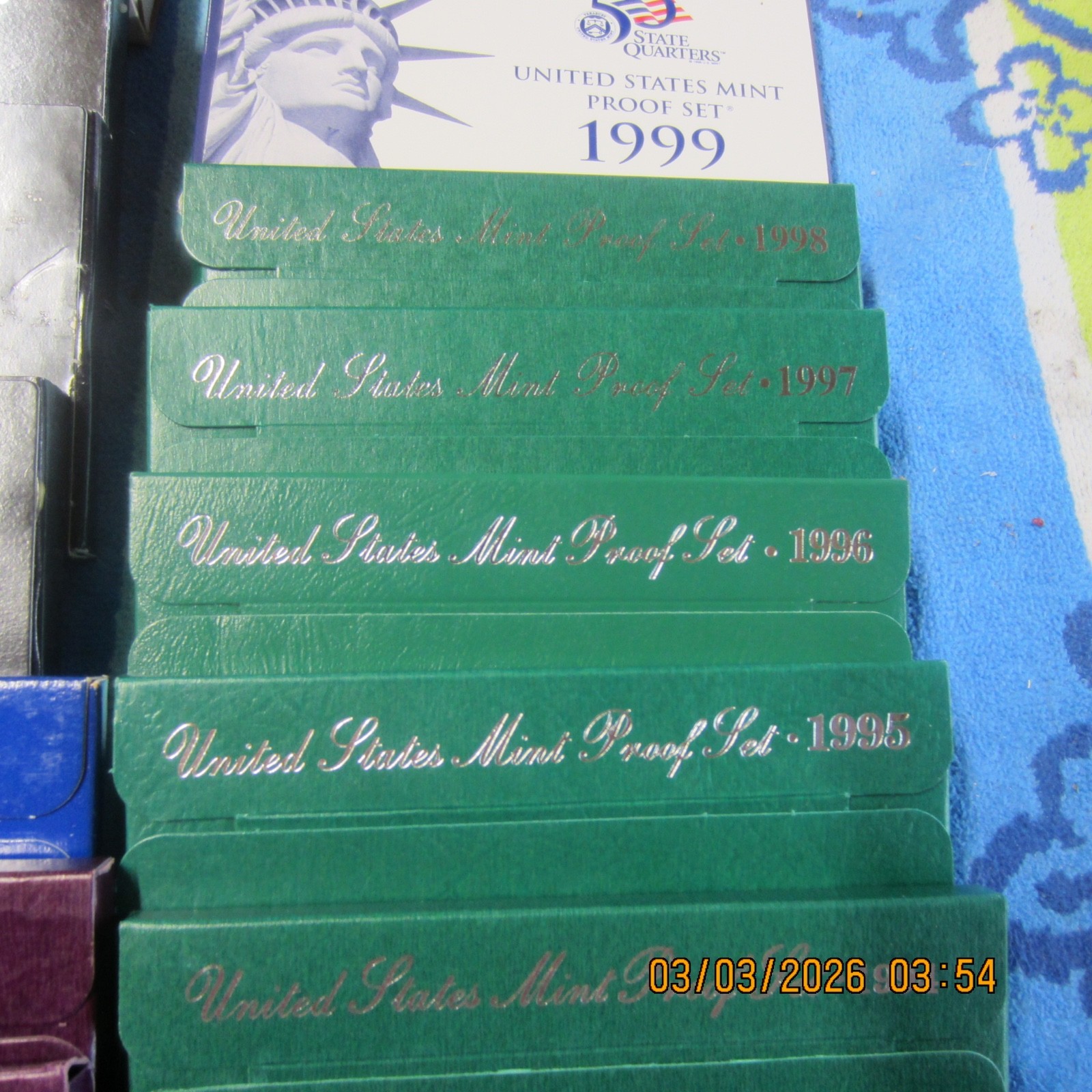 LOT OF PROOF SETS 1968 TO 1999.