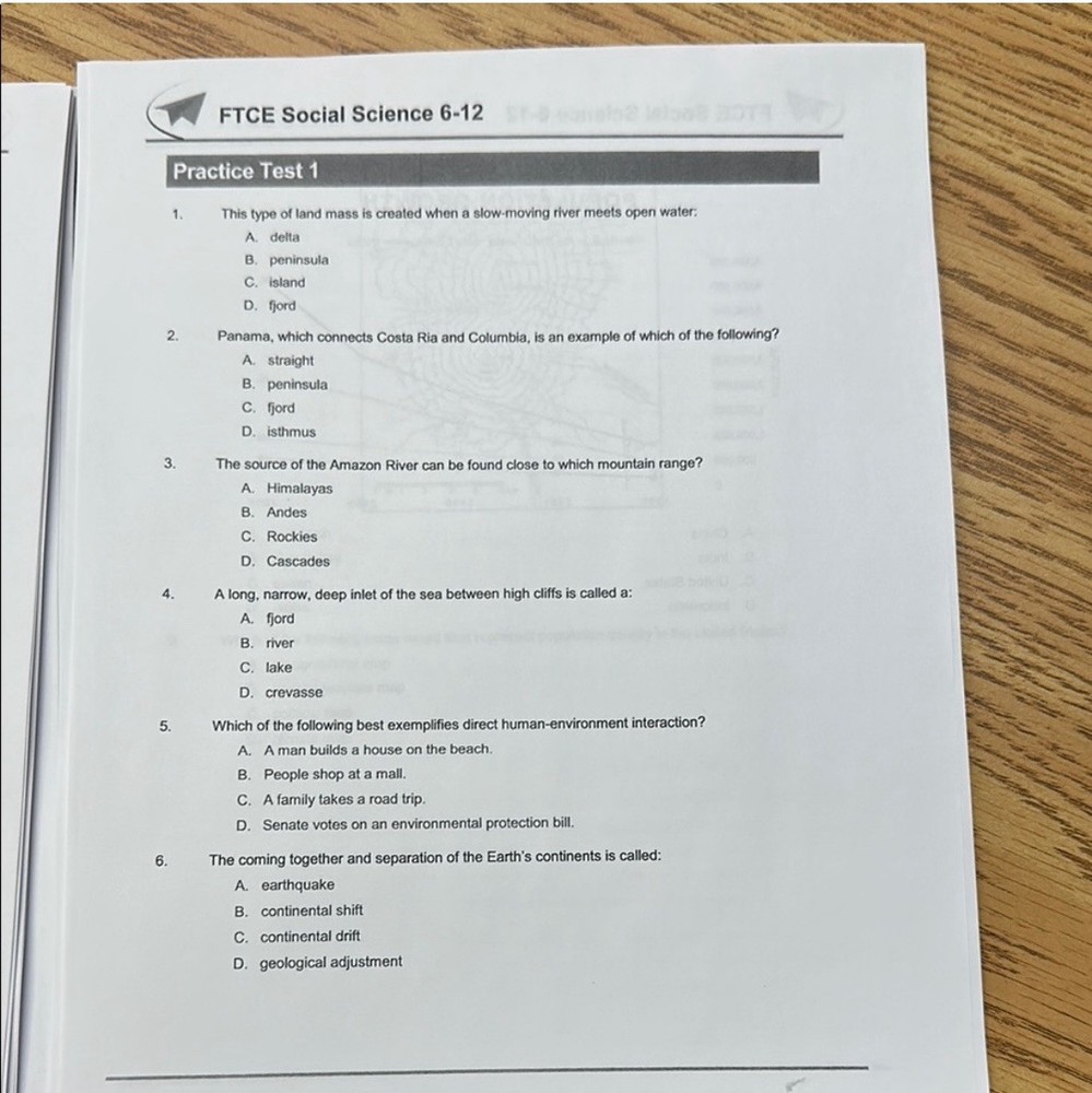 FTCE Social Science 6-12