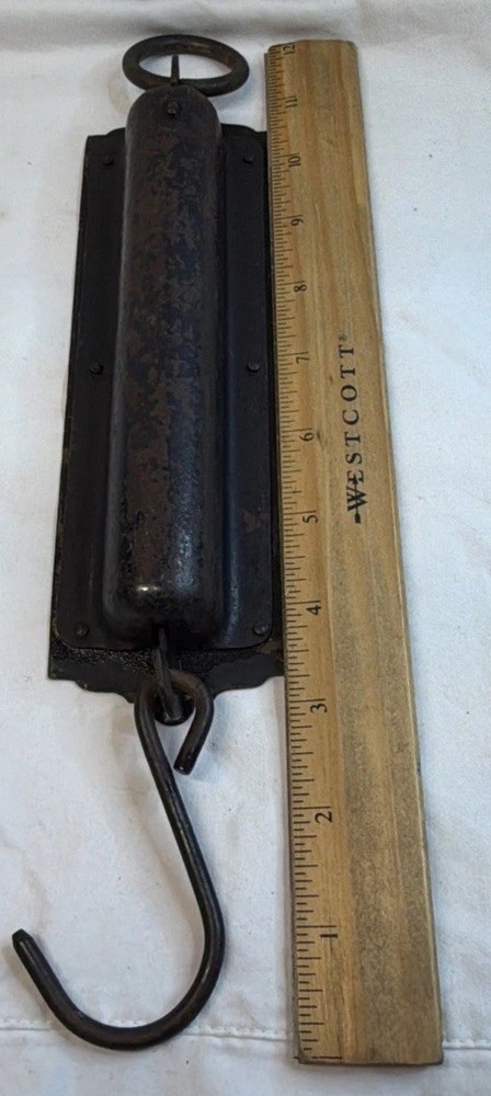 Chatillon's Improved Brass Spring Balance Hanging Scale Inv#JK91