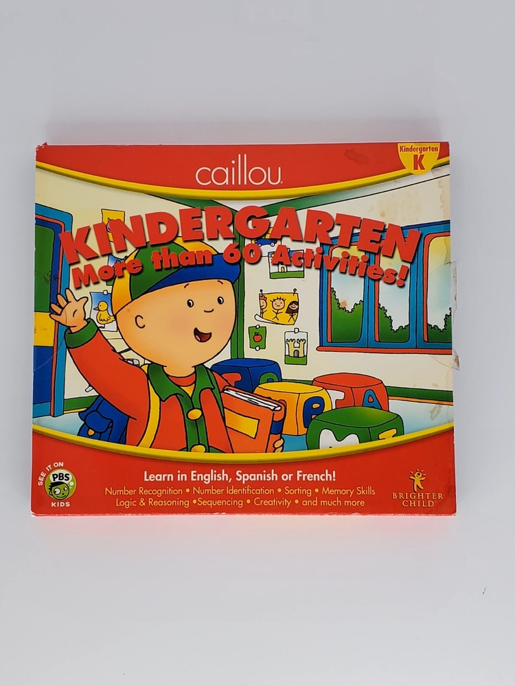 Caillou Kindergarten More Than 60 Activities, PC CD-ROM Software