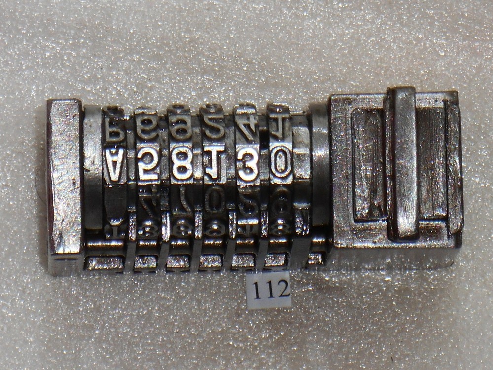 WMA | letterpress numbering machine | 112