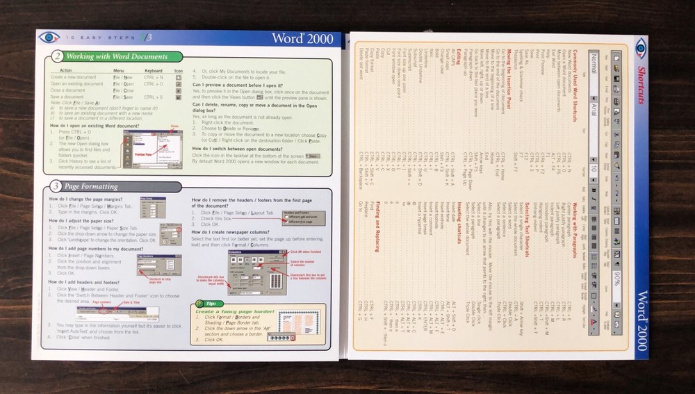 Microsoft - Look, It's Easy Word 2000 Reference Card