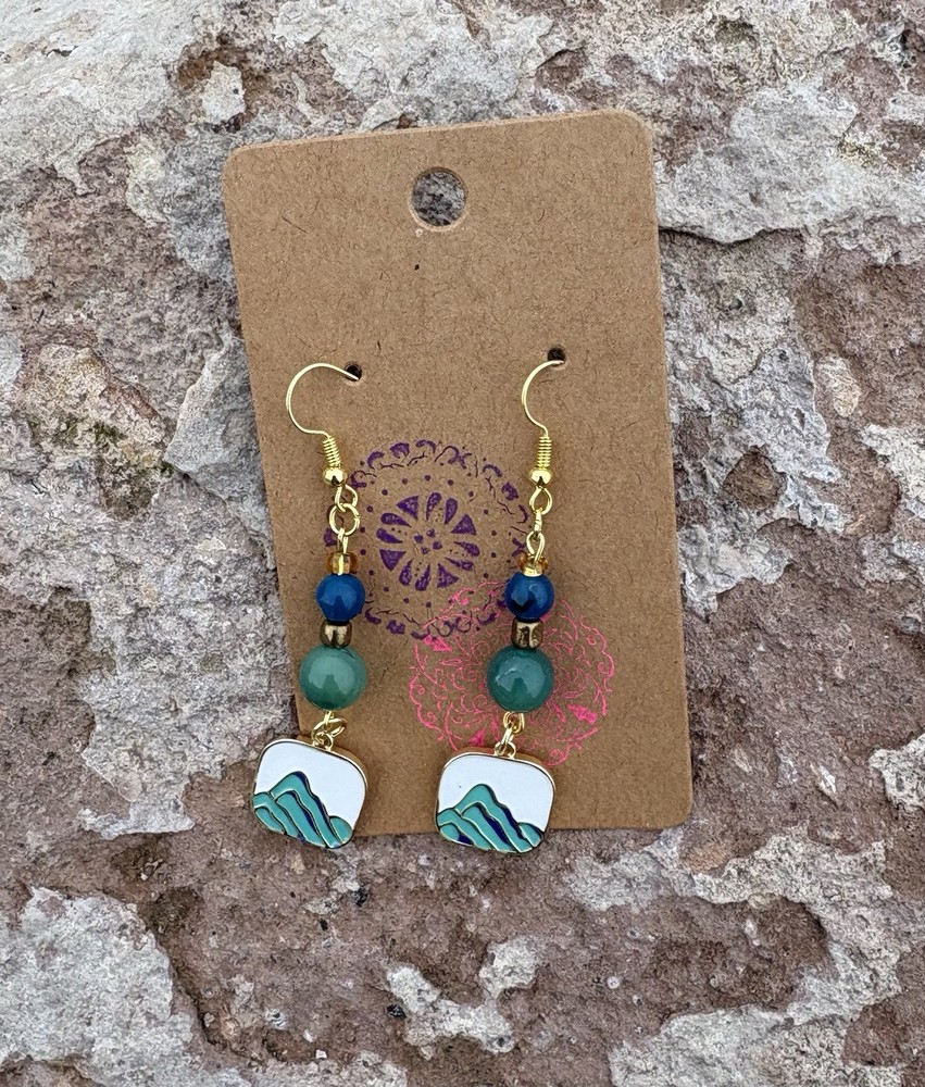 Handmade Beaded Mountain Earrings