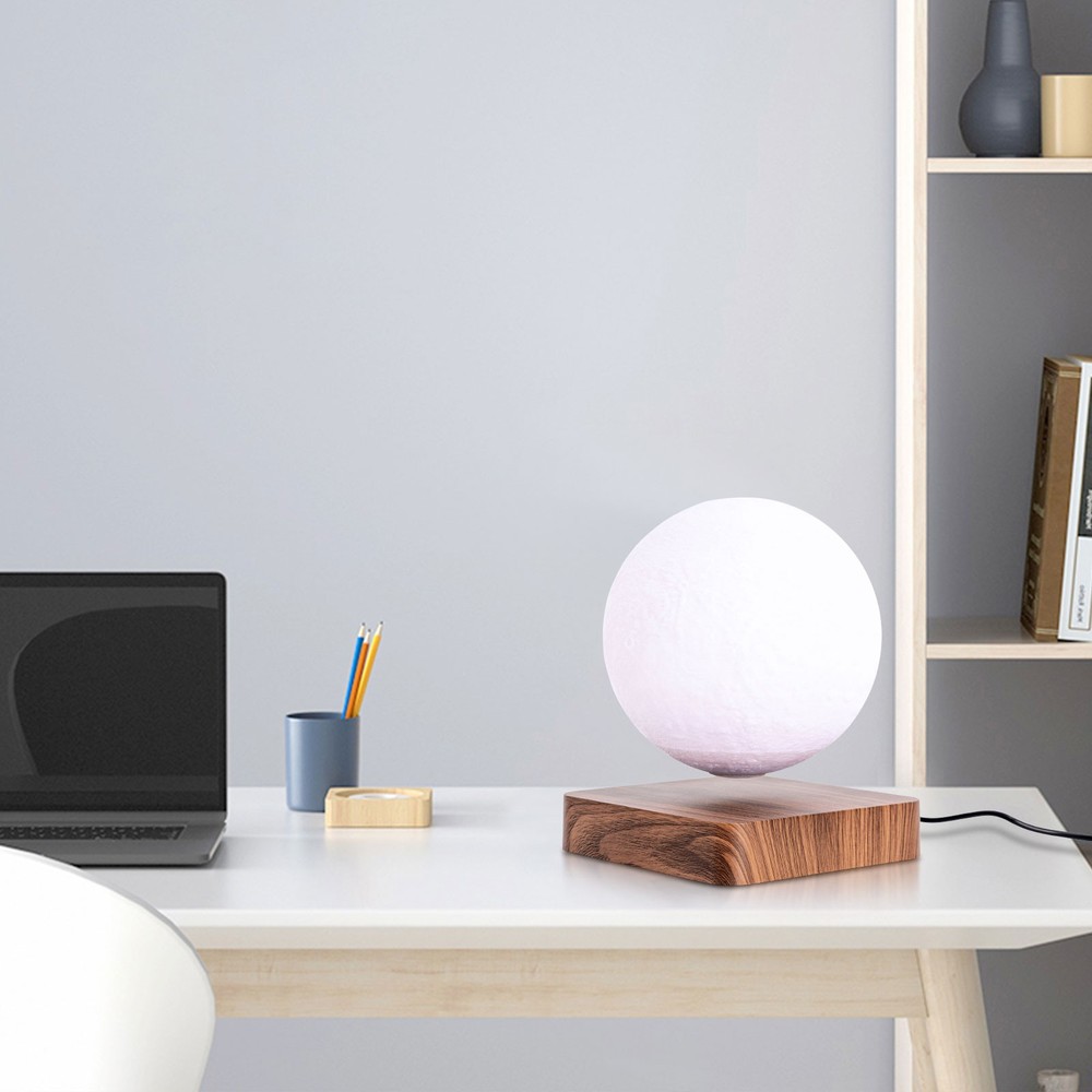 3D Printing Magnetic Levitating Floating Moon Lamp Night Light Room Table Decor