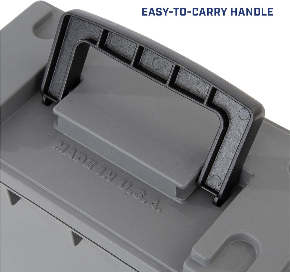 Ammo Storage Box - Gray, 1-Pack, Water Resistant