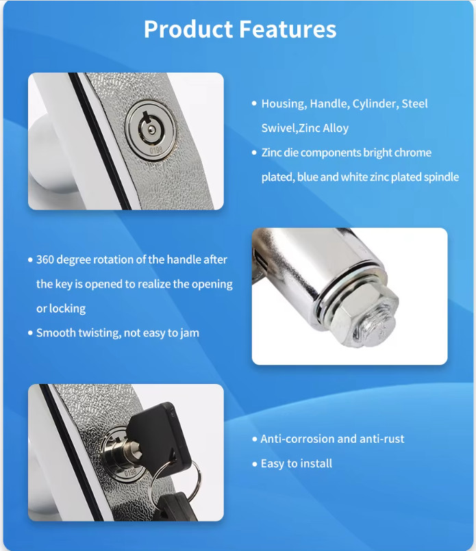 2PCS Keyed Different Vending Machine T Handle Lock Water Vending Snack machine