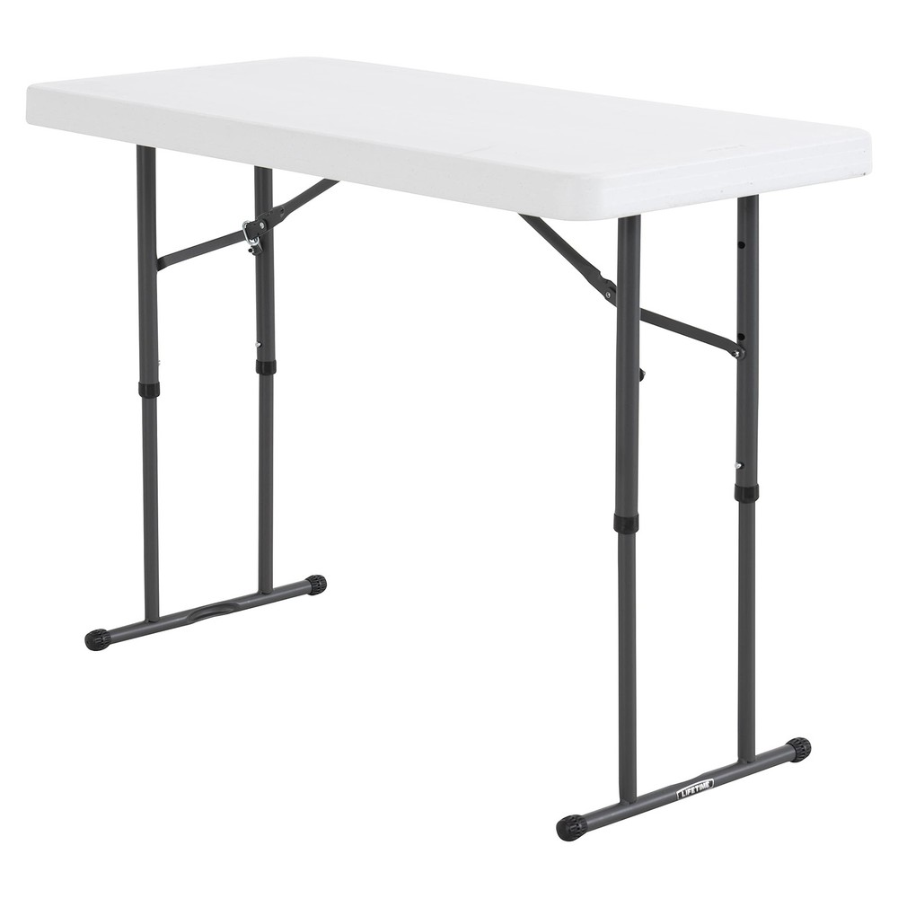 Commercial Height Adjustable Folding Utility Table, 4-Foot