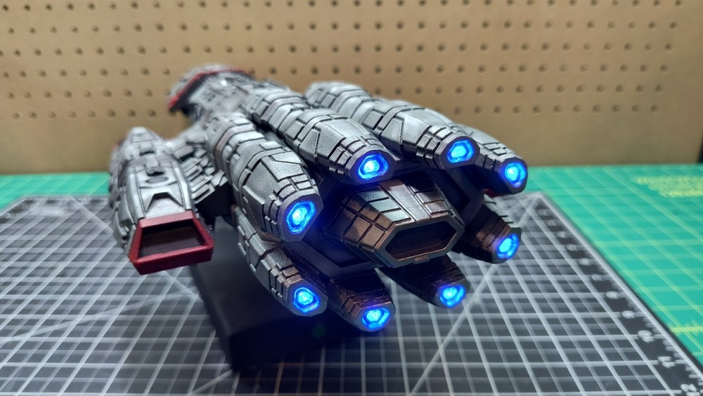 Battlestar Galactica Hermes Class Battlestar Custom Built Model 20" Long.