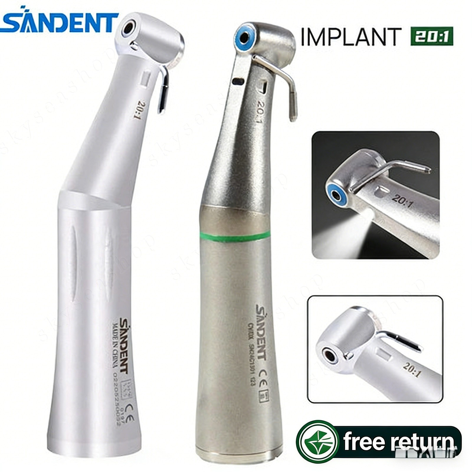 Dental Implant Handpiece 20:1 (LED) Contra Angle Fit NSK Implant Motor