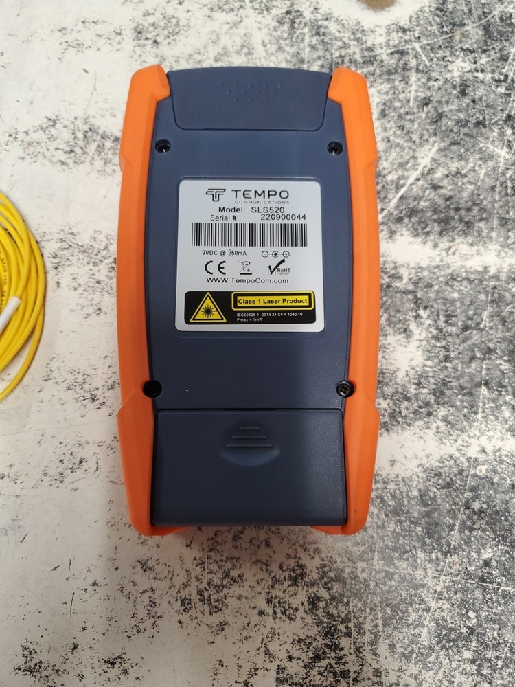 TEMPO COMMUNICATIONS SLS520 Fiber optic light source E2UK CASE & WIRE