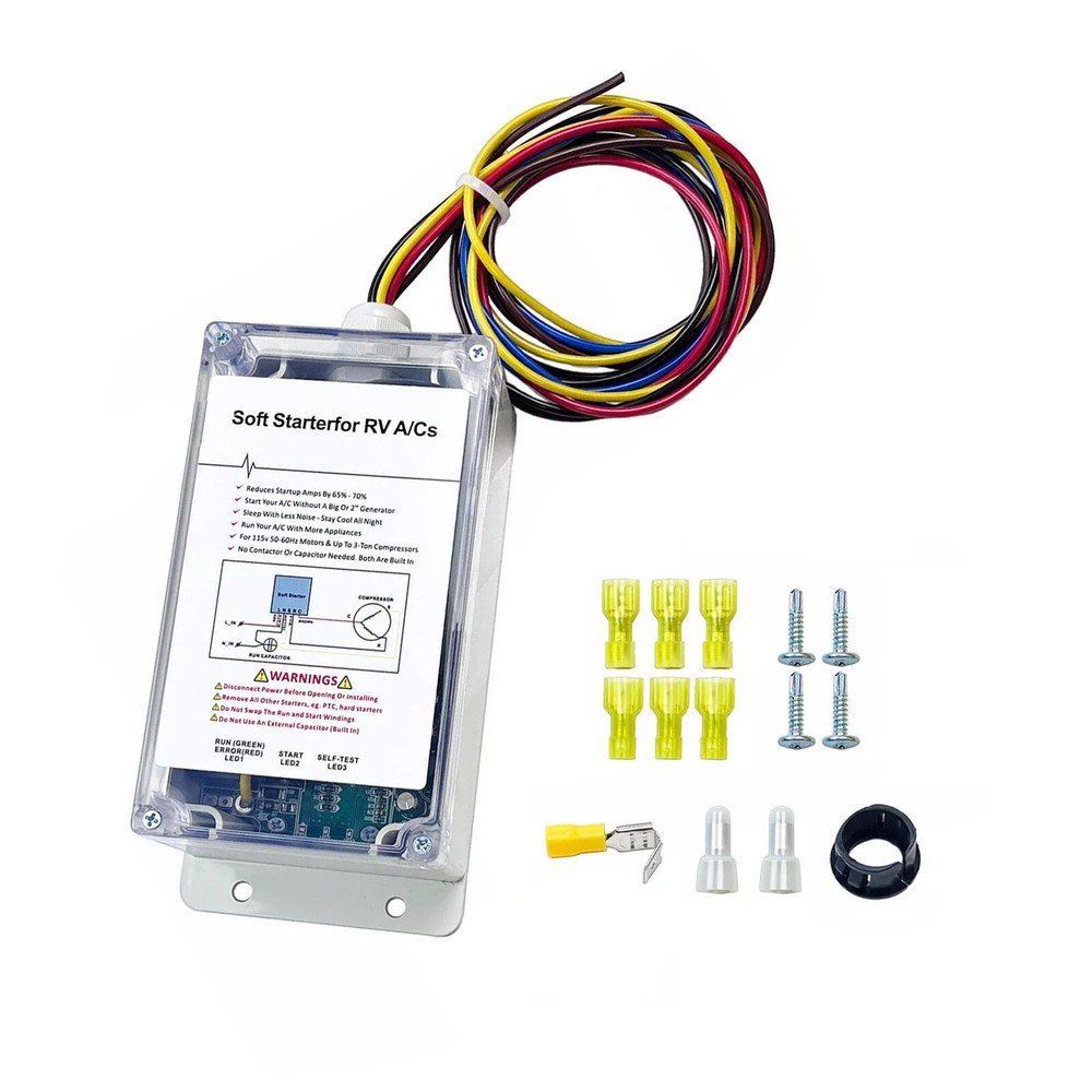 A/C Soft Starter Smart Control Set Enables Easy Start an A/C & Appliances on RV