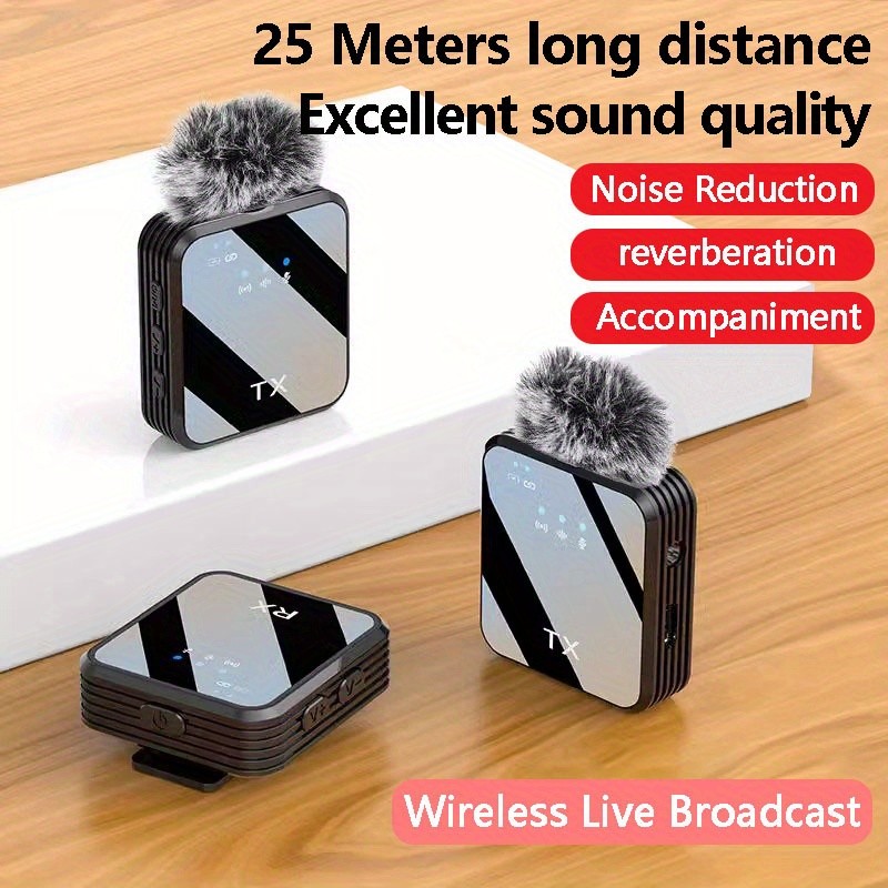 3 in 1 Mini Microphone for iPhone/Android/Camera Wireless Lavalier Microphone