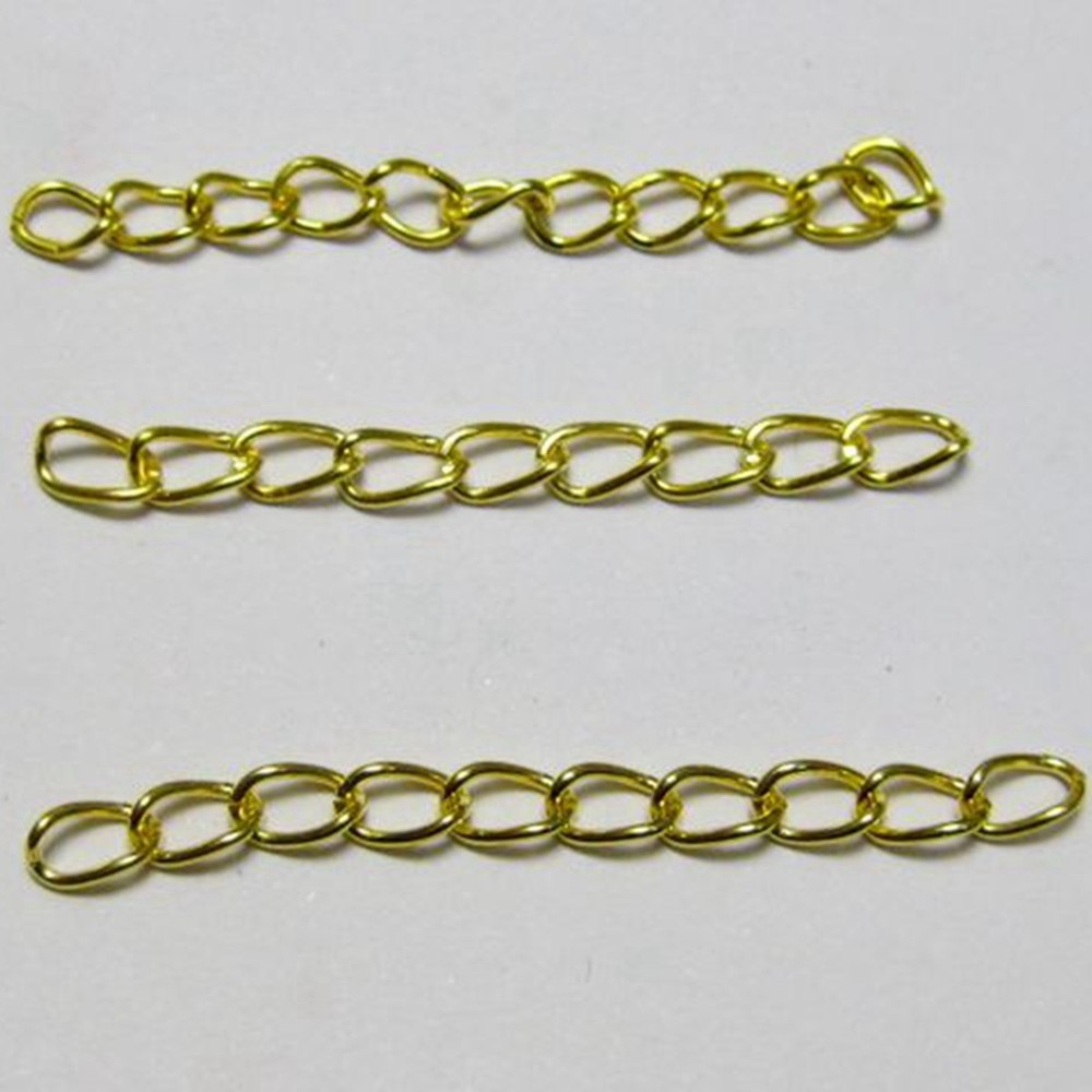 100 Silver Plated Extended Extension Jewelry Chains Tail Extender Finding