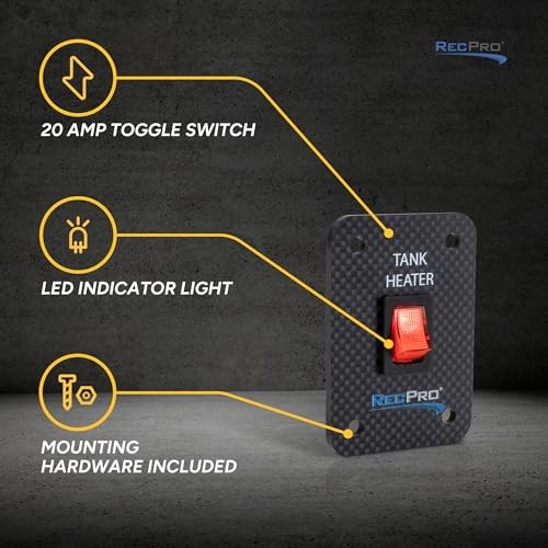 RV Toggle Switch | RV Tank System Control Panel Switch | Gang Kit 1 Toggle