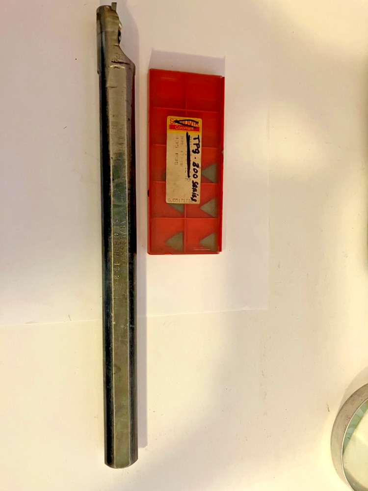 VR Wesson Boring Bar. With (6) new inserts. In good condition. Notes below!!