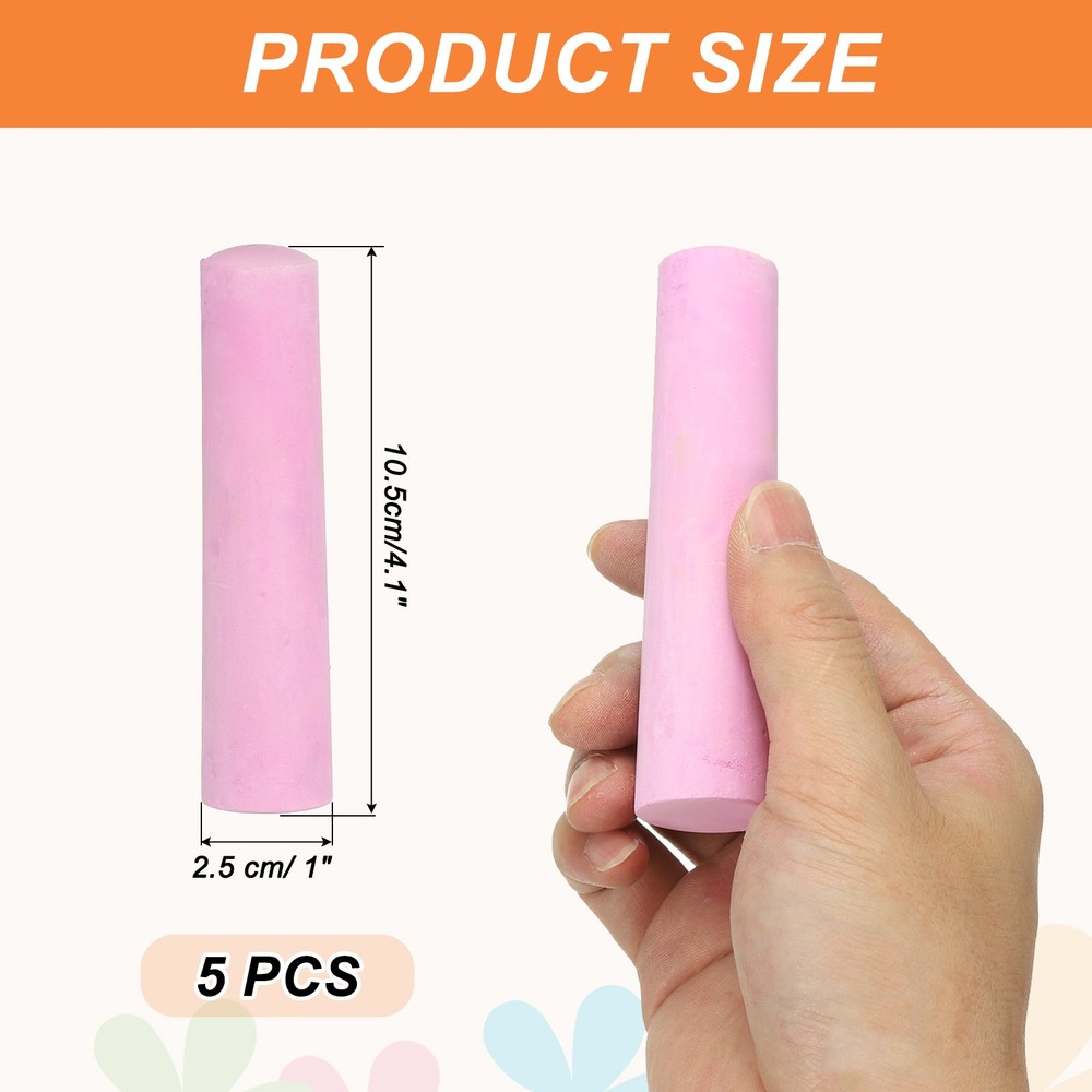 5pcs Pink/Red Large Outdoor Chalk