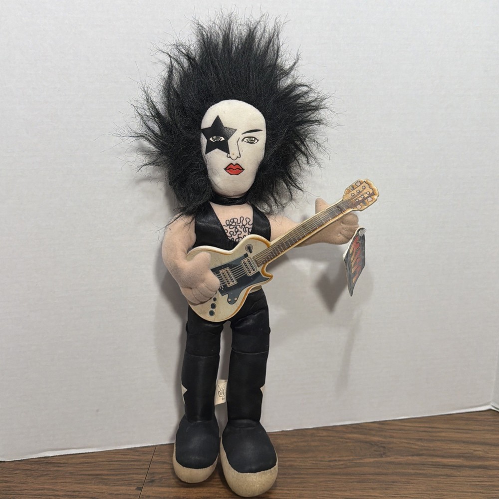 DIRTY Kiss 2002 Paul Stanley Star Child 16" Plush Doll w/ GUITAR & TAG Toy Works