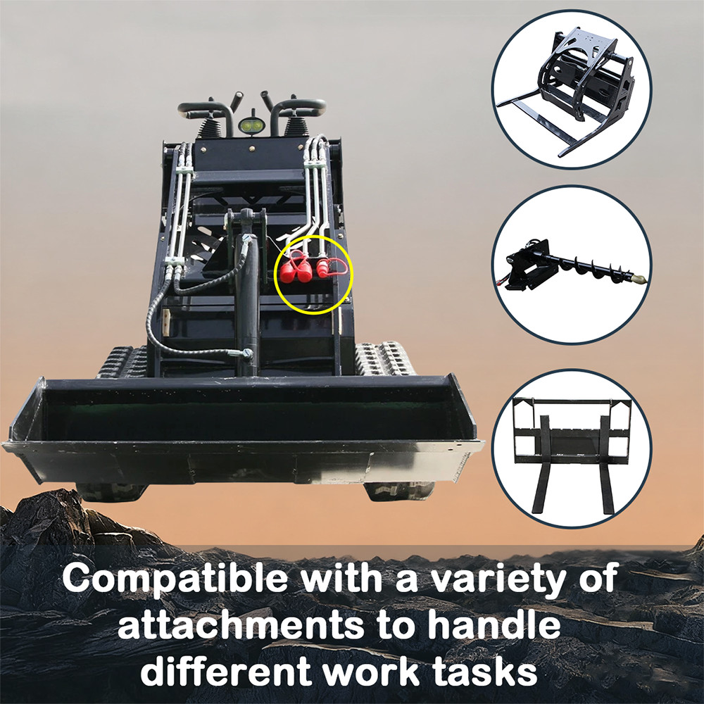 Mini Skid Steer 13.5HP Track Loader Hydraulic Gasoline Engine