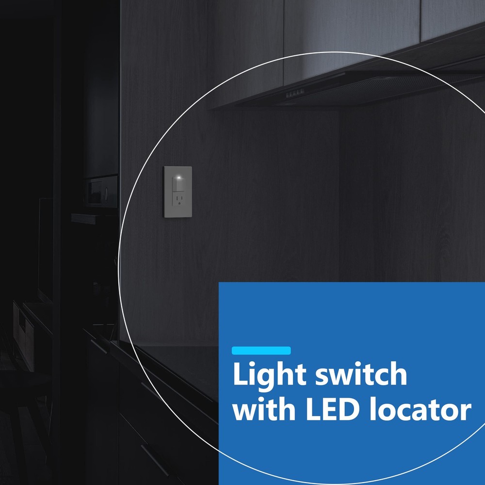 Matte Finish Lighted Combination Decorator Switch And Tamperresistant Receptacle