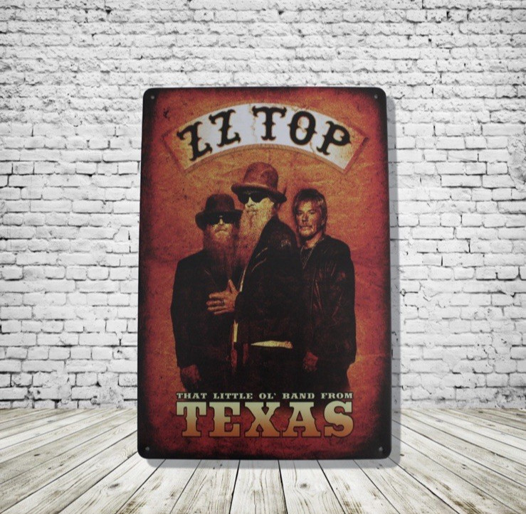 ZZ Top Vintage Style Tin Metal Bar Sign Poster Man Cave Collectible New