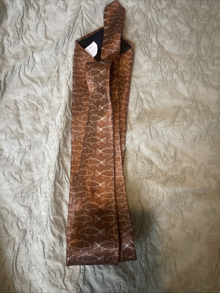Brass Copper Color Fish Tie silk
