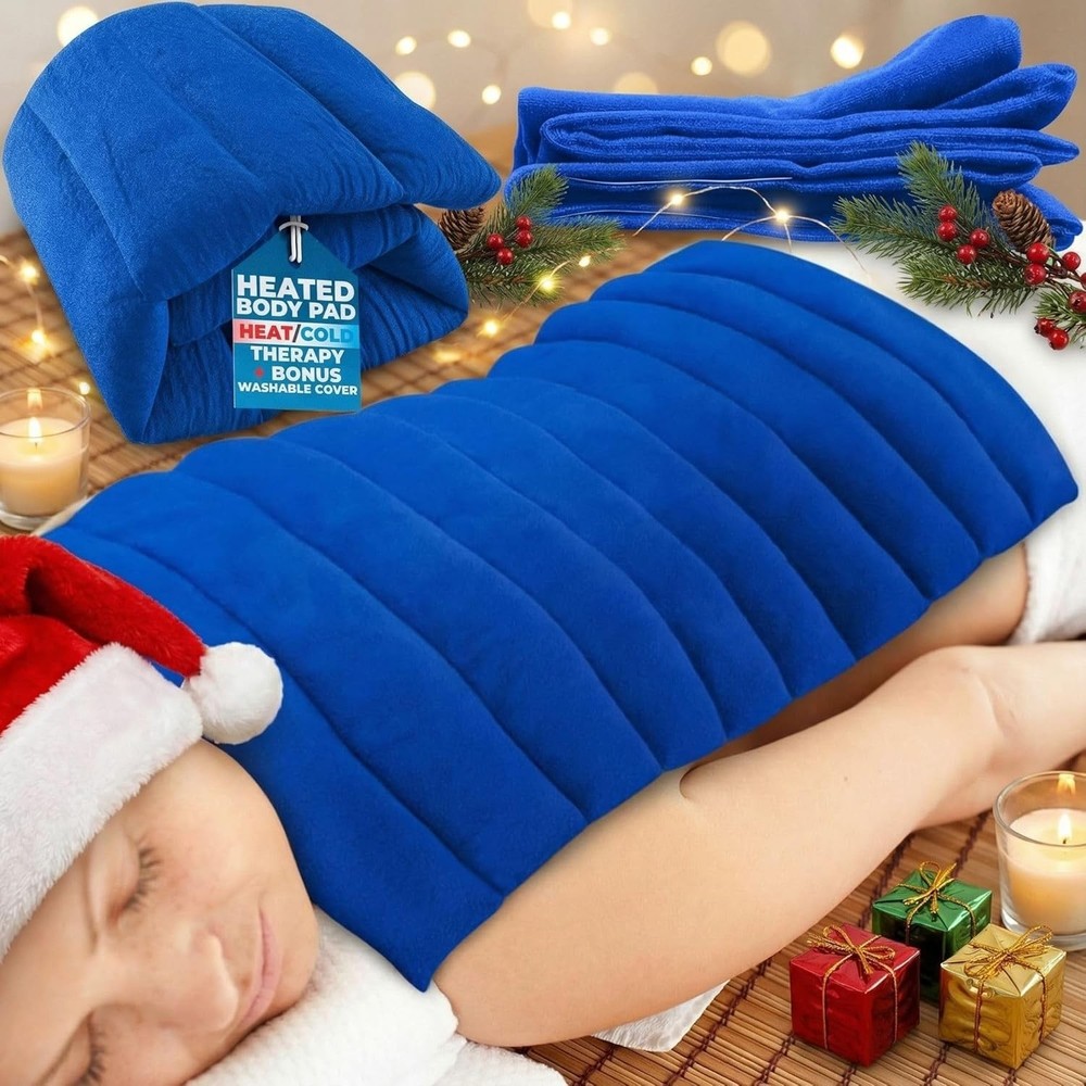 Microwaveable XL Heating Pad with Clay Beads - Extra Large Pain Relief Solution