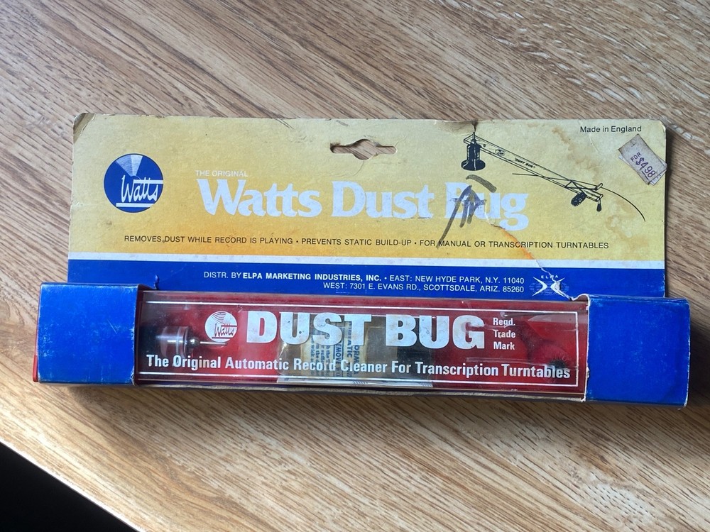 Vintage Turntable WATTS DUST BUG record cleaner kit