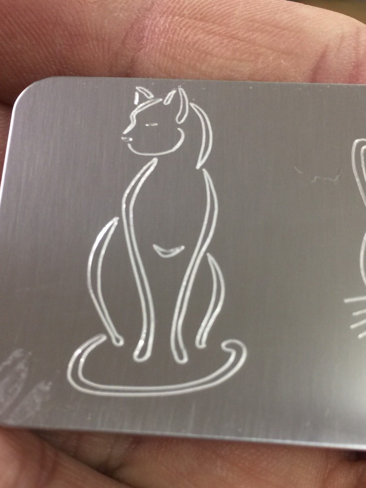 SITTING CAT SOLID BRASS MASTER ENGRAVING PLATE FOR NEW HERMES FONT TRAY
