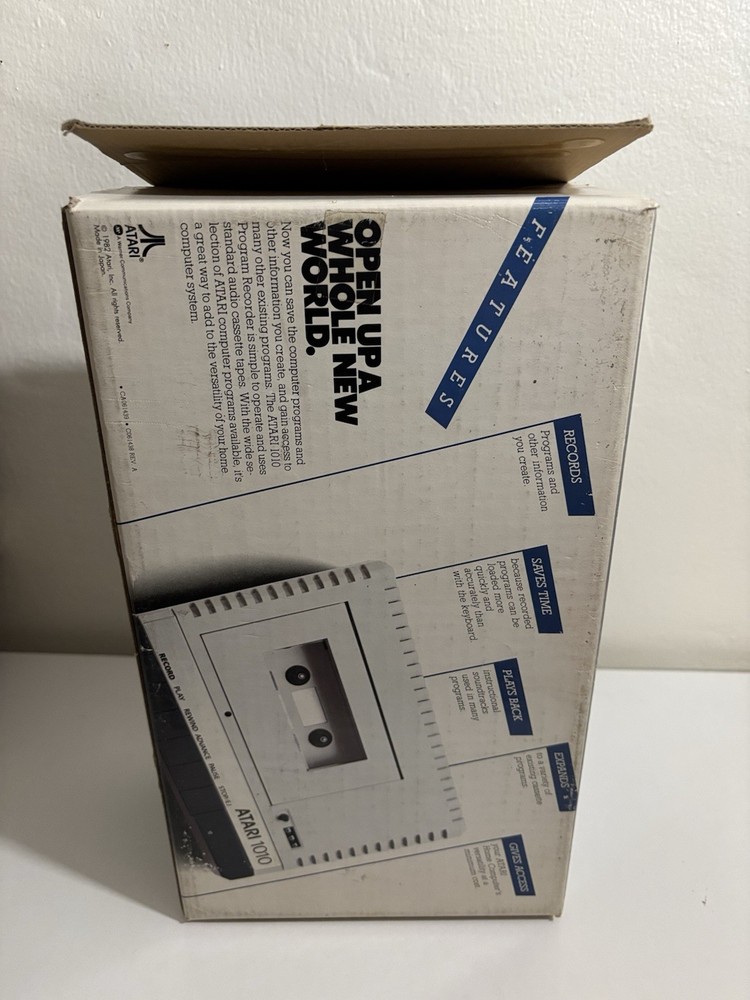 Vintage The Atari 1010 Program Recorder - Power Supply & Owners Guide in Box