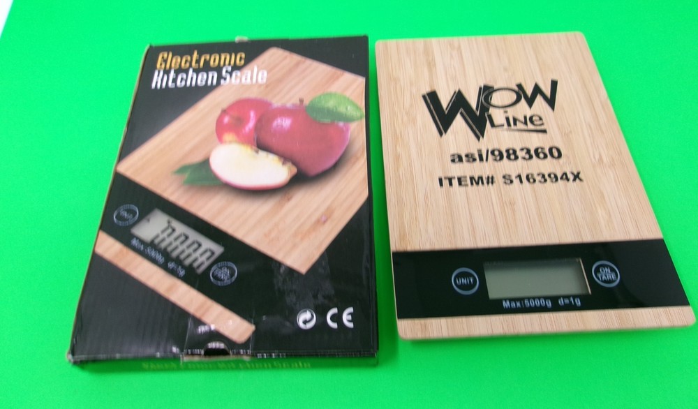 Electronic, Bamboo Digital Kitchen Scale.
