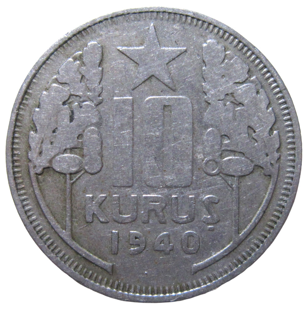 TURKEY. 10 KURUS, 1940.