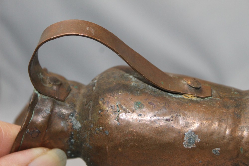 Handcrafted Small Copper Pitcher Hammered Decorative Made in India Small