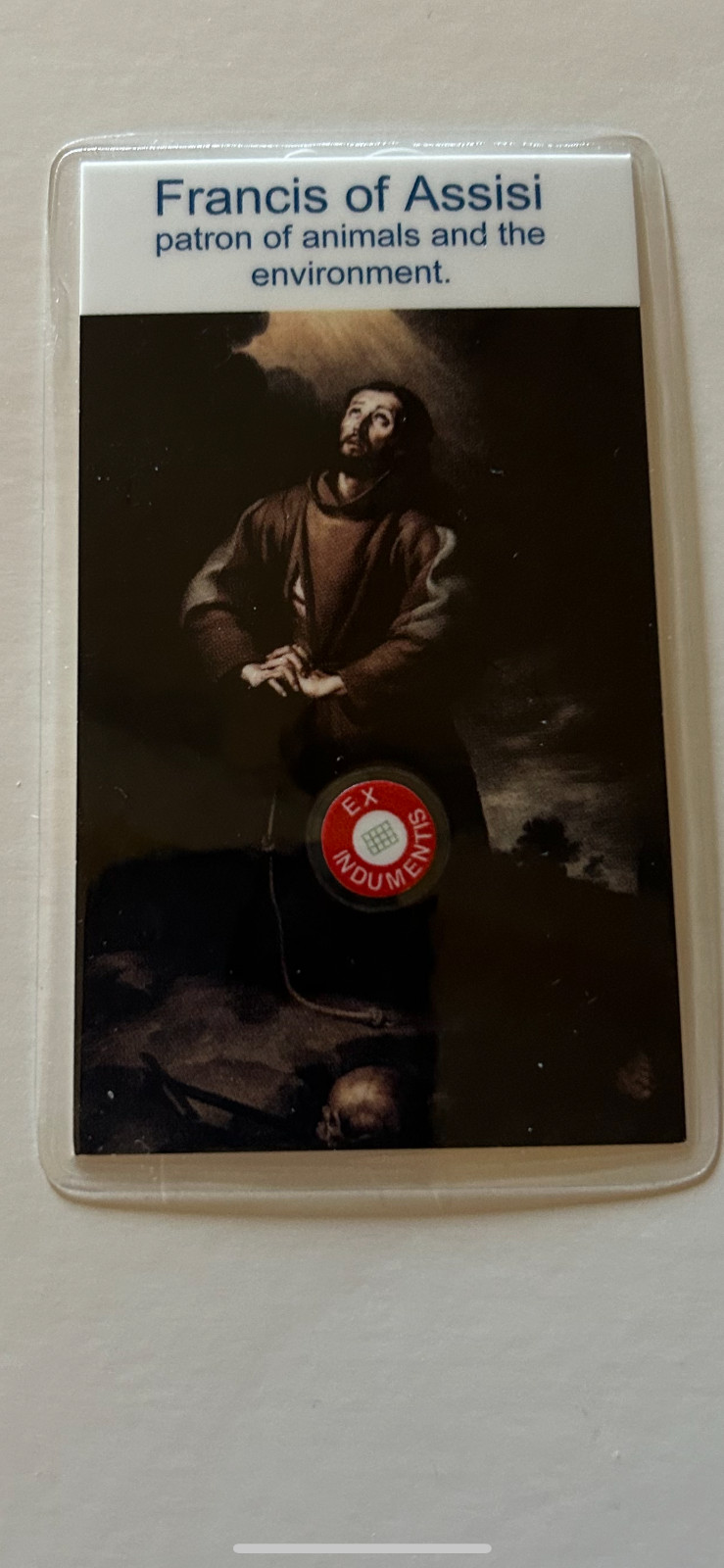 Saint Francis of Assisi 3rd Class Relic Card